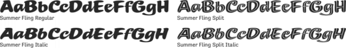Summer Fling Font Preview