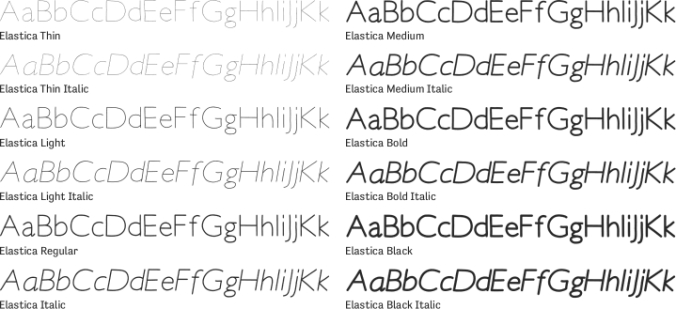 Elastica Font Preview