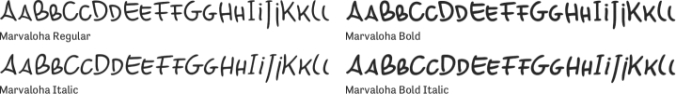 Marvaloha Font Preview