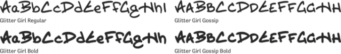 Glitter Girl Font Preview