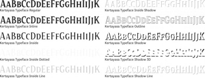 Kertayasa Typeface Font Preview