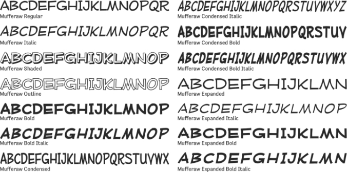 Mufferaw Font Preview