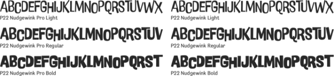 P22 Nudgewink Font Preview