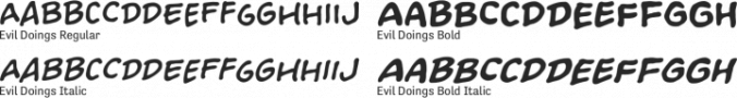 Evil Doings Font Preview
