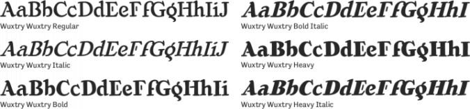 Wuxtry Wuxtry Font Preview