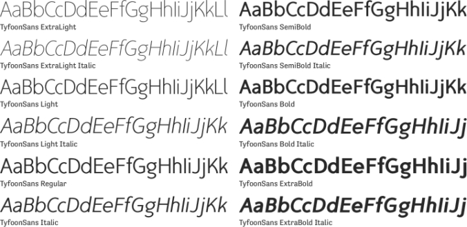 TyfoonSans Font Preview