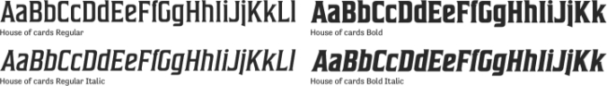 House of cards Font Preview