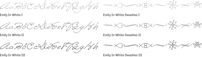 Emily In White Font Preview