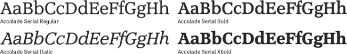 Accolade Serial Font Preview