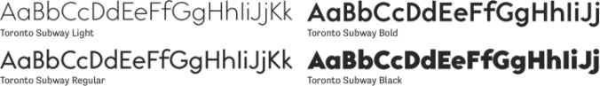 Toronto Subway Font Preview