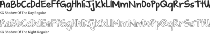 KG Shadow Of The Day Font Preview
