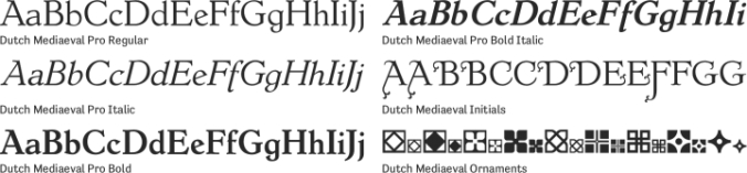 Dutch Mediaeval Pro Font Preview