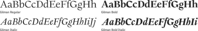Gilman Font Preview