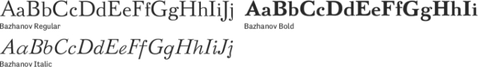 Bazhanov Font Preview