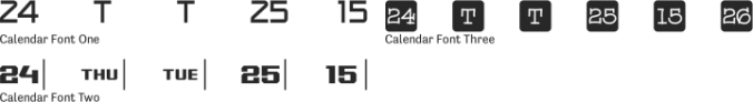 Calendar Font Font Preview