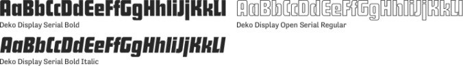 Deko Display Serial Font Preview