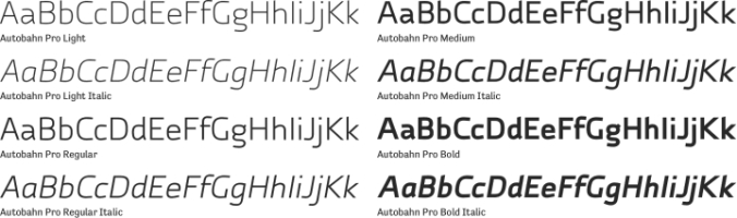 Autobahn Pro Font Preview