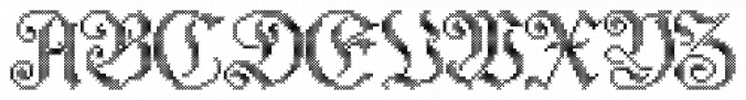 Cross Stitch Elaborate Font Preview