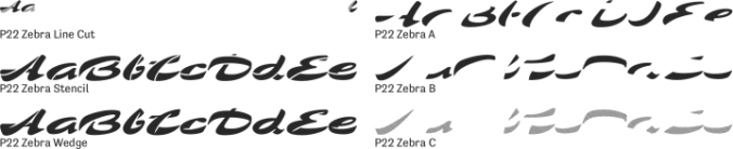 P22 Zebra Font Preview