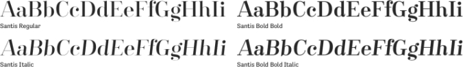 Santis Font Preview
