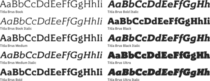 Titla Brus Font Preview
