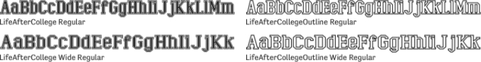 LifeAfterCollege Font Preview
