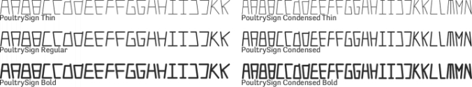 PoultrySign Font Preview