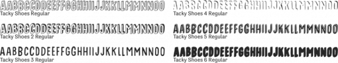 Tacky Shoes Font Preview