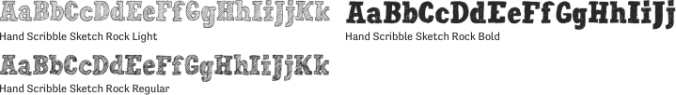 Hand Scribble Sketch Rock Font Preview
