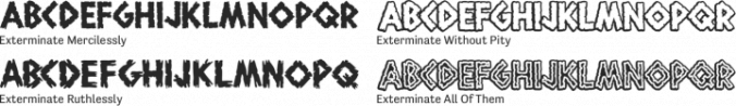 Exterminate Font Preview
