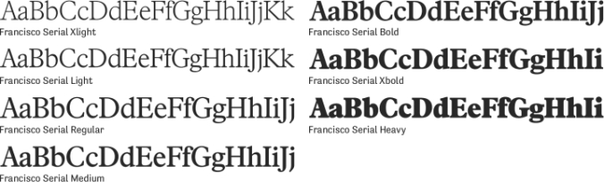 Francisco Serial Font Preview