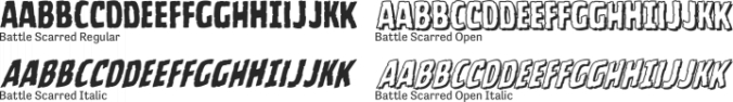 Battle Scarred Font Preview