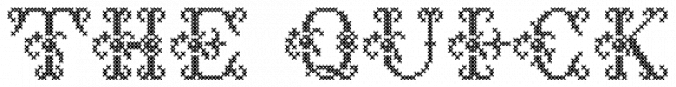 Cross Stitch Delicate Font Preview