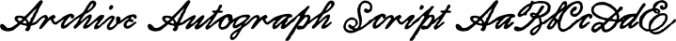 Archive Autograph Script Font Preview