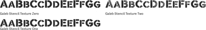 Galeb Stencil Texture Font Preview