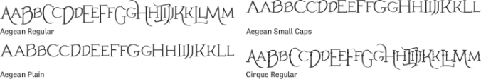 Aegean and Cirque Font Preview