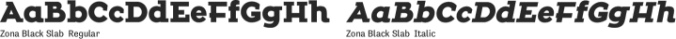 Zona Black Slab Font Preview
