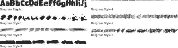 Gangrena Font Preview