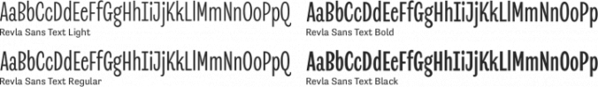 Revla Sans Text Font Preview