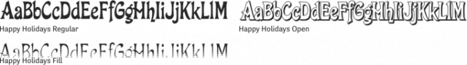 Happy Holidays Font Preview