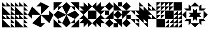 Quilt Patterns Three Font Preview