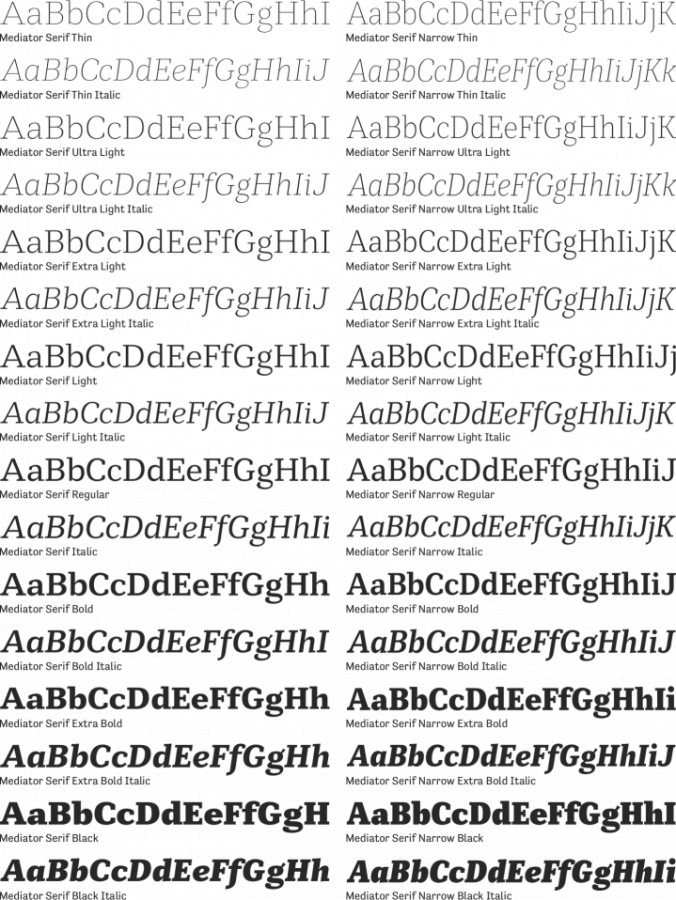 Mediator Serif Font Preview