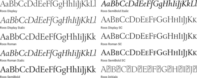 Roos Font Preview