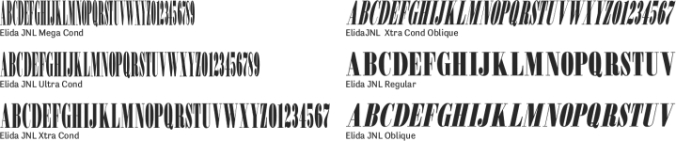 Elida JNL Font Preview