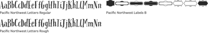 Pacific Northwest Letters Font Preview