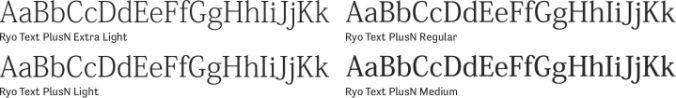 Ryo Text PlusN Font Preview