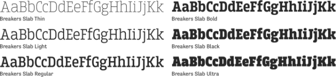 Breakers Slab Font Preview