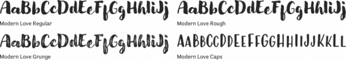 Modern Love Font Preview