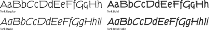 Tork Font Preview