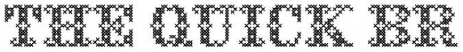 Cross Stitch Monogram Font Preview